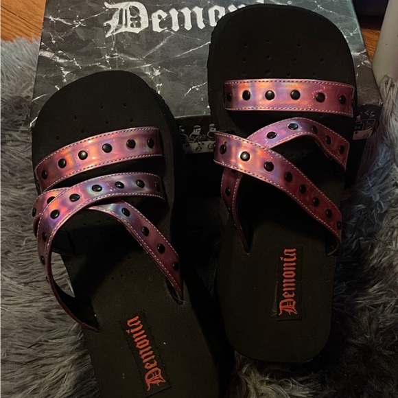 Studded Demonia Sandals - Picture 2 of 4